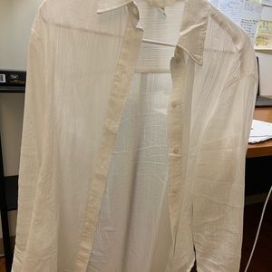 H&M linen button down shirt 2022